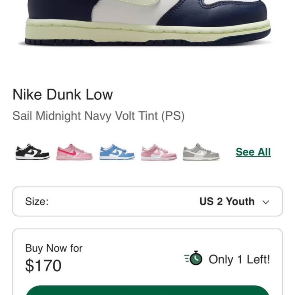 Nike kid Navy and White Sneakers - Picture 10 of 10